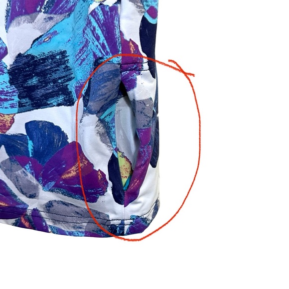 Title Nine Floral Diamalete Colorful Activewear Athletic Dress Size Medium - Picture 8 of 16